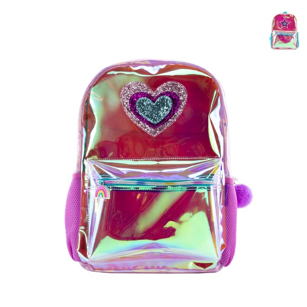 오드비 트와일라잇 클리어 홀로그램 하트 가방 Twilight Clear Hologram Heart Backpack oddBi